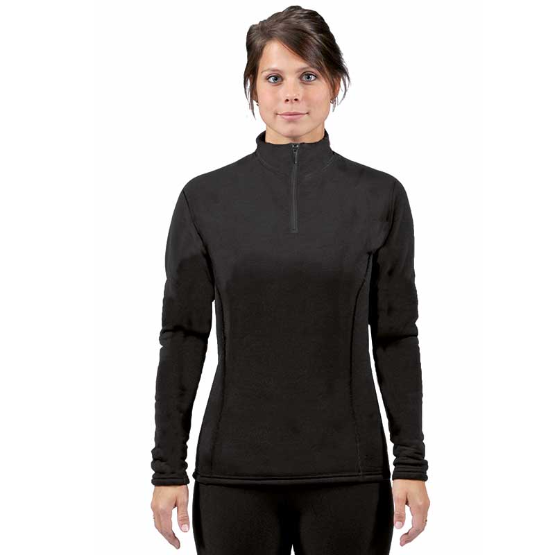 Our model wears the women's POWER STRETCH® half-zip sweater-44291