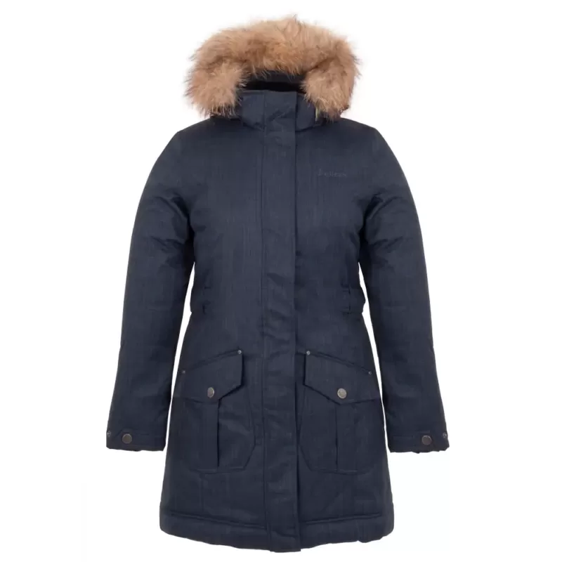NEW NAPEN winter jacket, front, Denim color