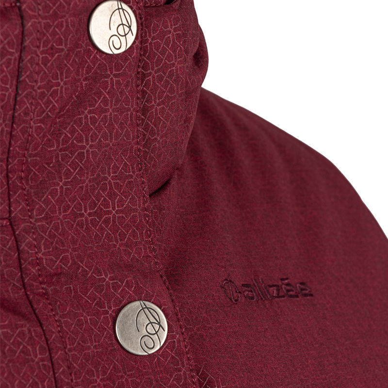 44652O-Manteau d'hiver VOGUE pour femme, Cabernet, détails logo poitrine