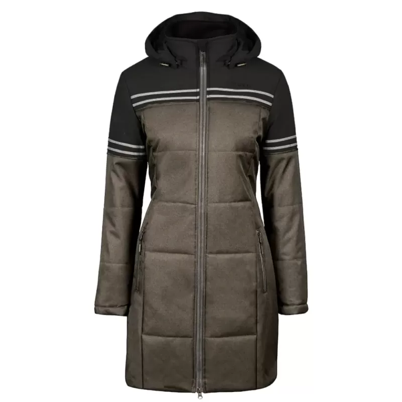 44710-Collegiate winter jacket, black-taupe