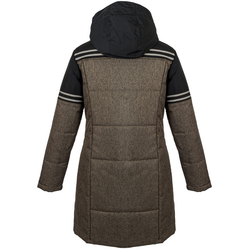44710- Manteau d'hiver Collegiate pour femme, Taupe-noir, dos