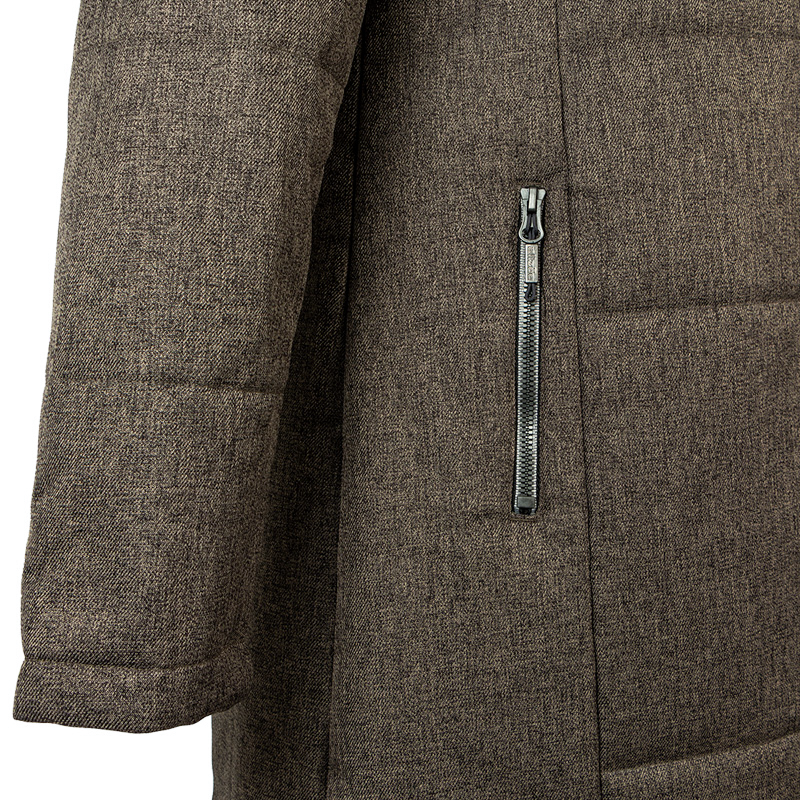 44710- Manteau d'hiver Collegiate pour femme, Taupe-noir, détails des 4 poches intérieures