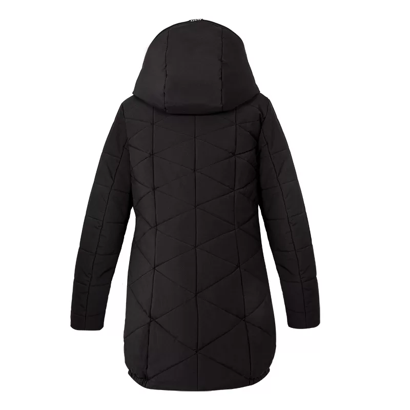 44684-ZIGZAG women’s winter coat, black-black, back