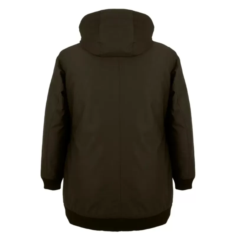 44696O-Women's BOMBA winter coat, plus size, back, Undergrowth