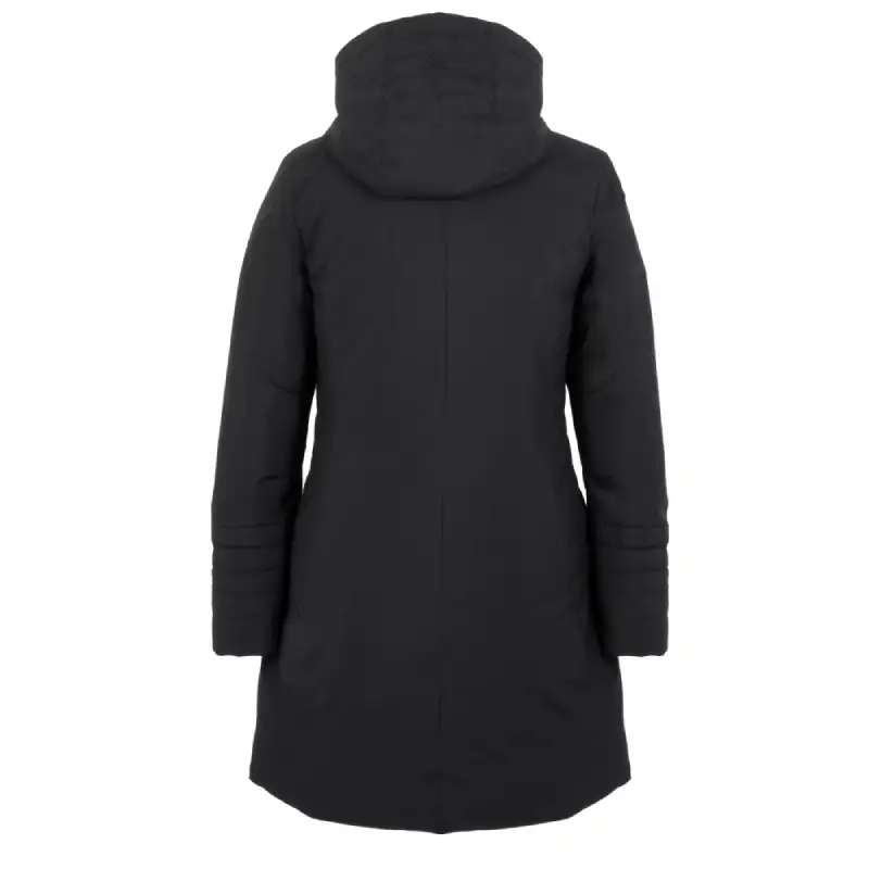 Manteau d'hiver SLEEK pour femme, noir, dos-44714