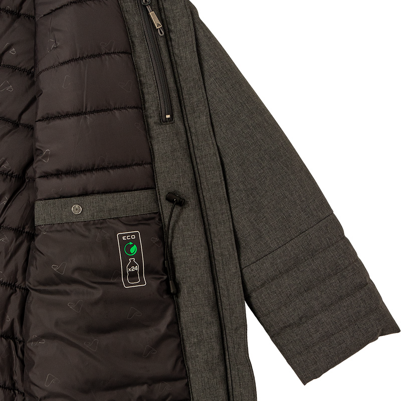 44714- Manteau d'hiver Sleek  pour femme, logo bouteille