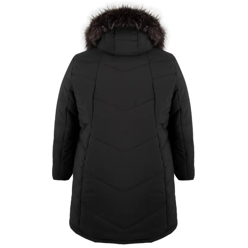 Women's winter jacket plus size SPARKLING 2.0, black, back-44727O