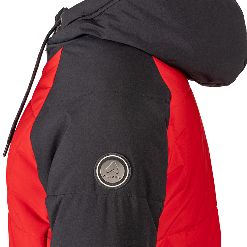 44736- Manteau d'hiver Sporty pour femme, Pékin-noir, logo Alizée sur manche gauche
