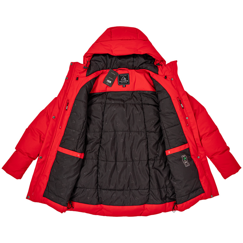 44737- Manteau d'hiver Cocoon pour femme, Pékin, détails des 4 poches intérieures
