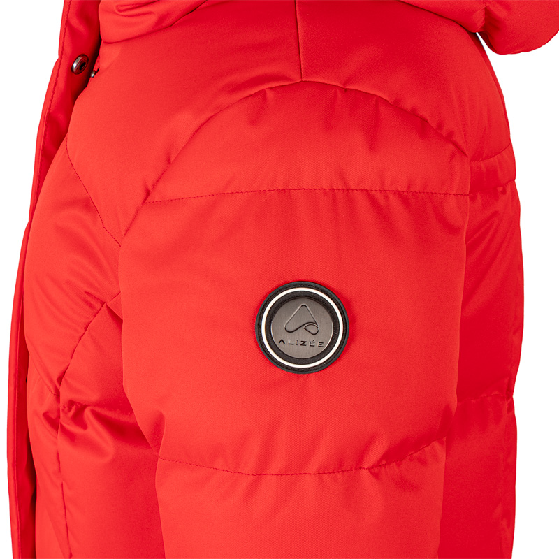 44737- Manteau d'hiver Cocoon pour femme, Pékin, logo Alizée sur manche gauche