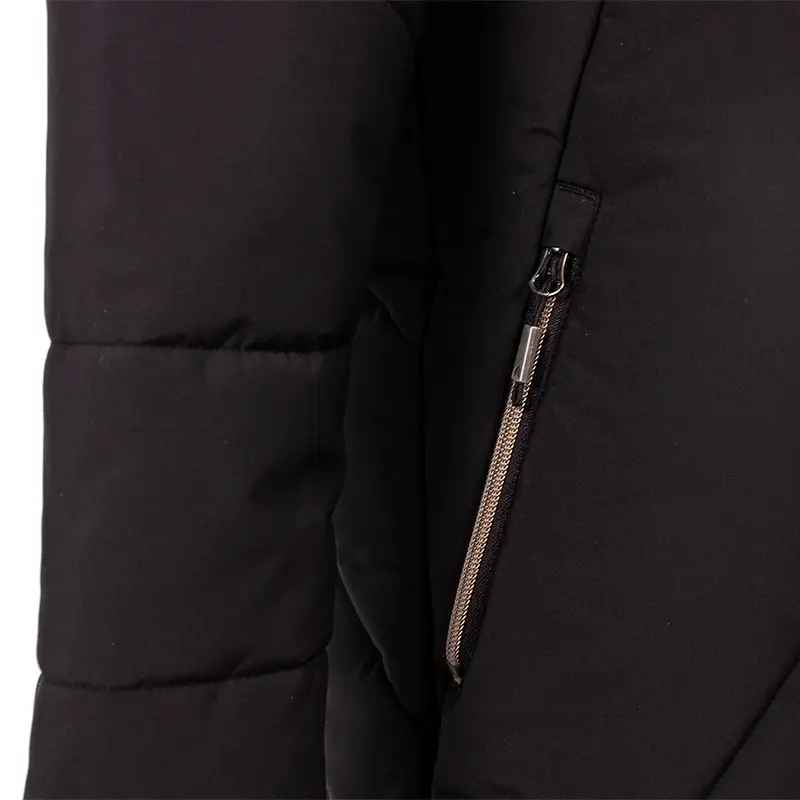 44752-Winter jacket long COSMO, black, YKK METALLION zips