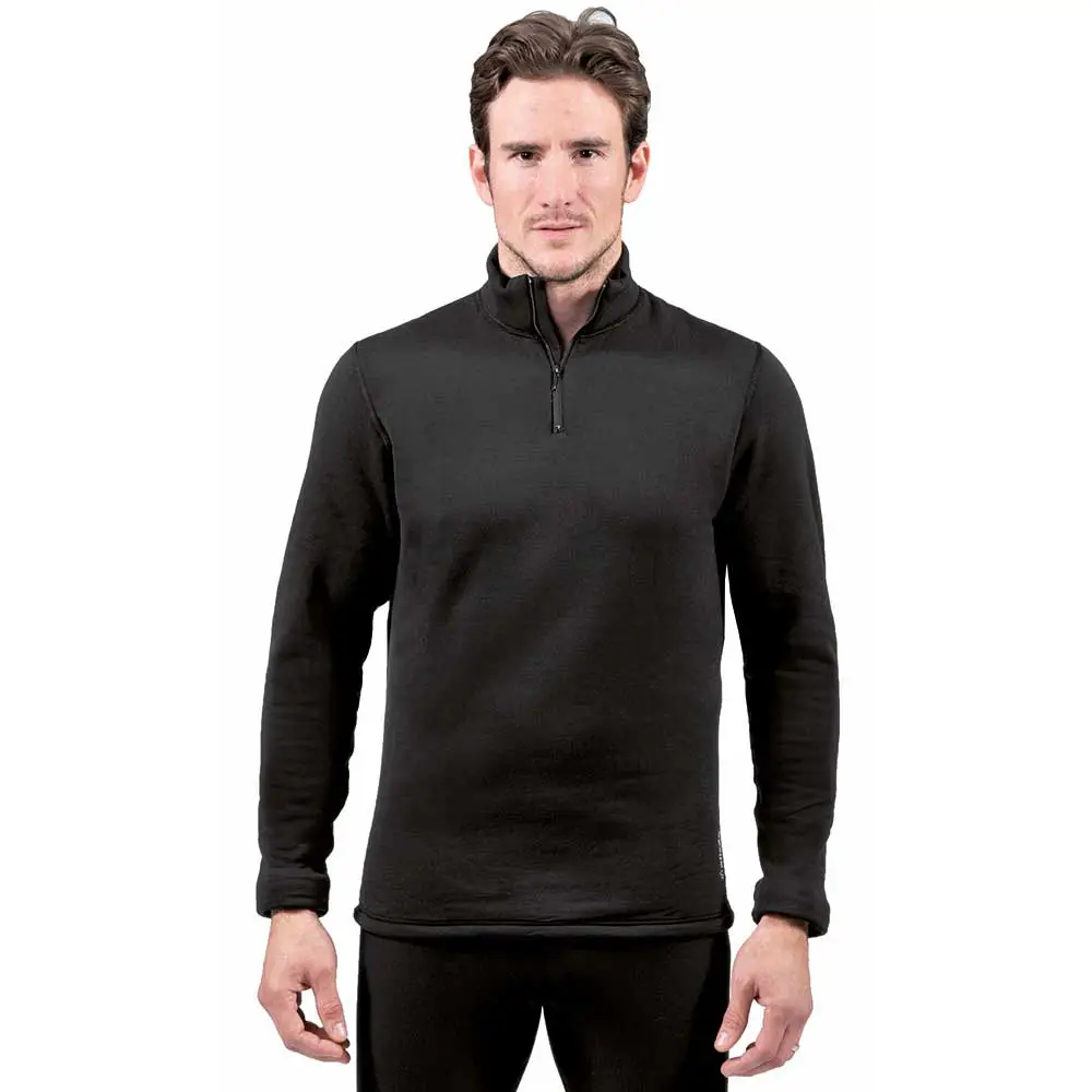 Our model wears the men's POWER STRETCH® ½ zip sweater-43291