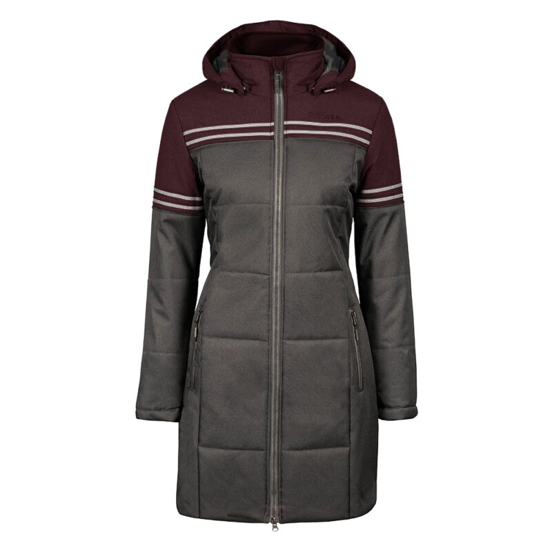 Women's winter jacket grey and cabernet COLLEGIATE 44710