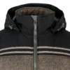 44710- Manteau d'hiver Collegiate pour femme, Taupe-noir, fermeture