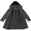 44710- Manteau d'hiver Collegiate pour femme, Taupe-noir, détails des 4 poches intérieures