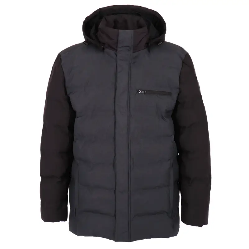 43675-Men's winter jacket OFFICE, charcoal-black, front