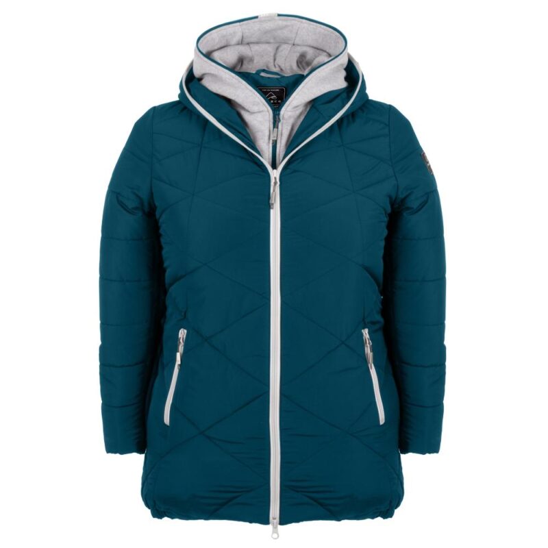 Plus size women's winter jacket abyss blue color, ZIGZAG