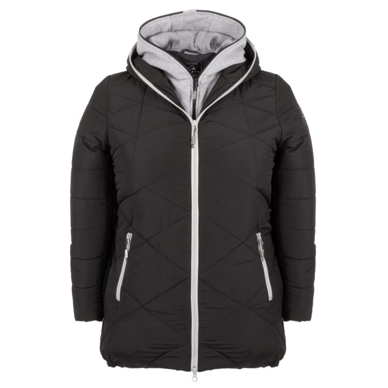 Plus size women's winter jacket black color, ZIGZAG