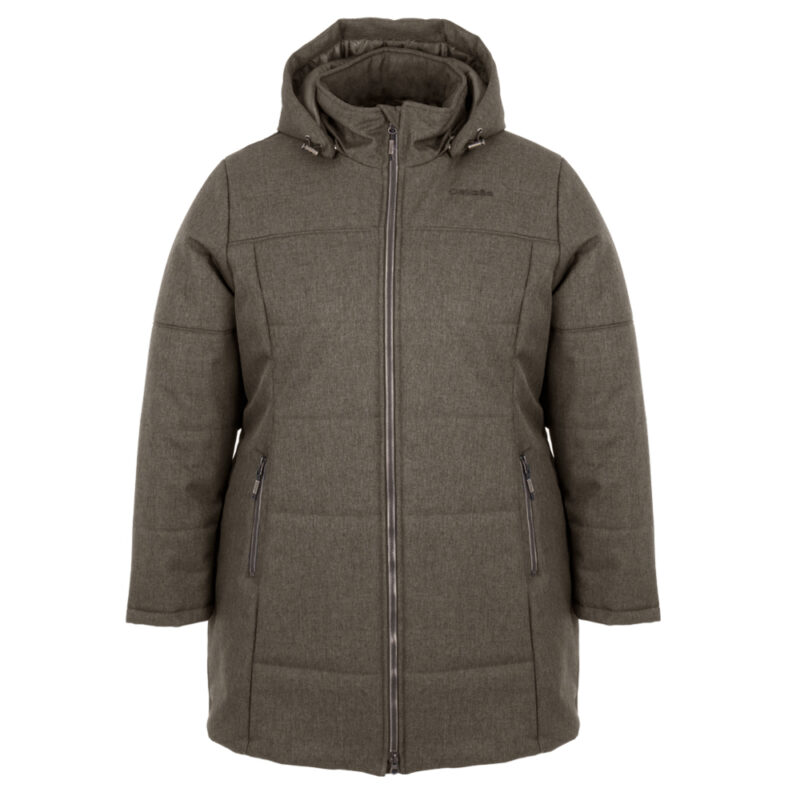 Yorkdale taupe, manteau pour femmes grandes tailles