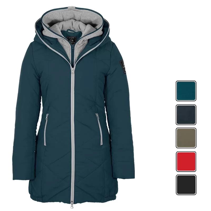 Manteau d'hiver pour femme ZIGZAG bleu abysse, couleurs disponibles