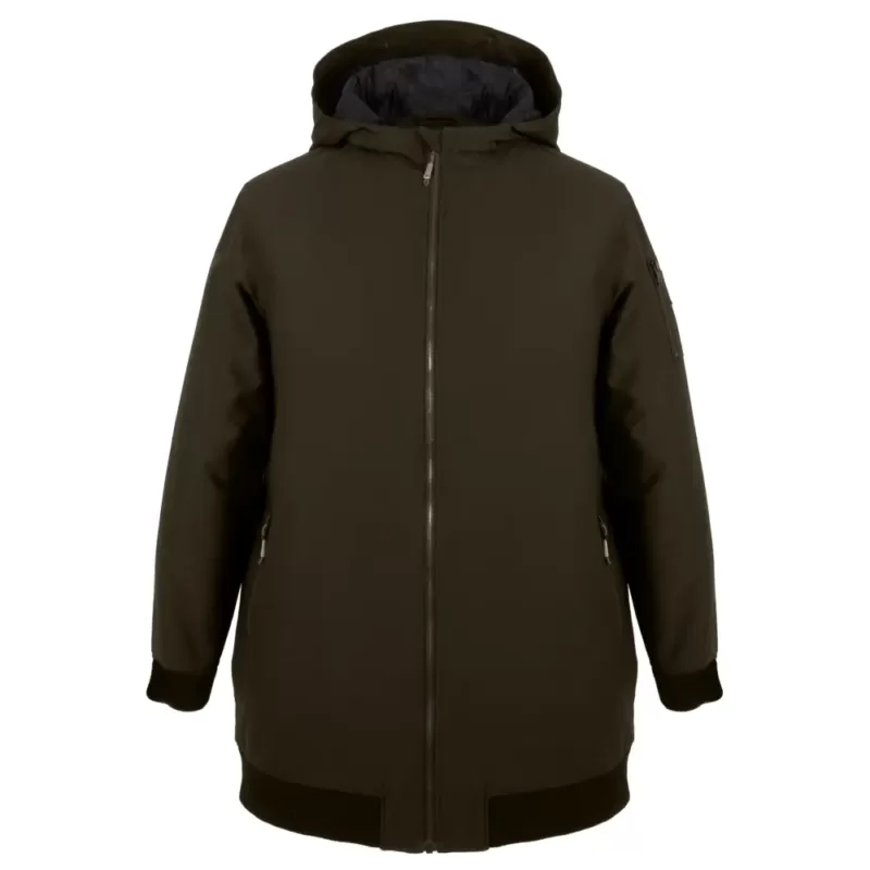 44696O-Women's BOMBA winter coat, plus size, front, Undergrowth