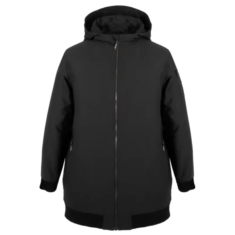 44696O-Women's BOMBA winter jacket, plus size, front, black
