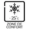 Zone de confort -25°C