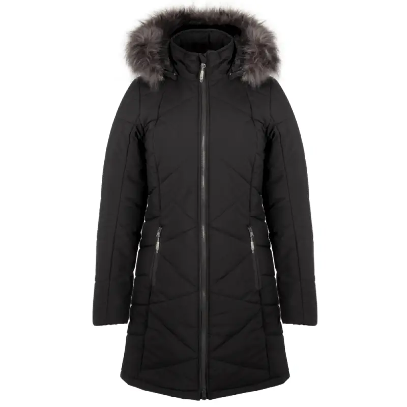 Women's winter jacket SPARKLING 2.0, black, front-44727