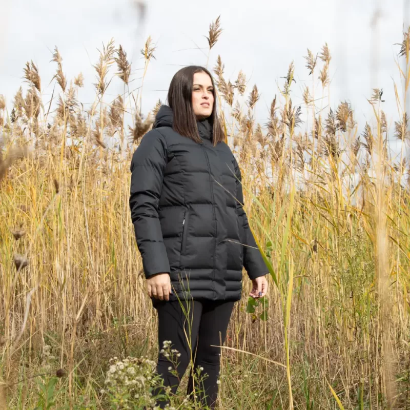 Our model wearing the COCOON winter jacket black-44737