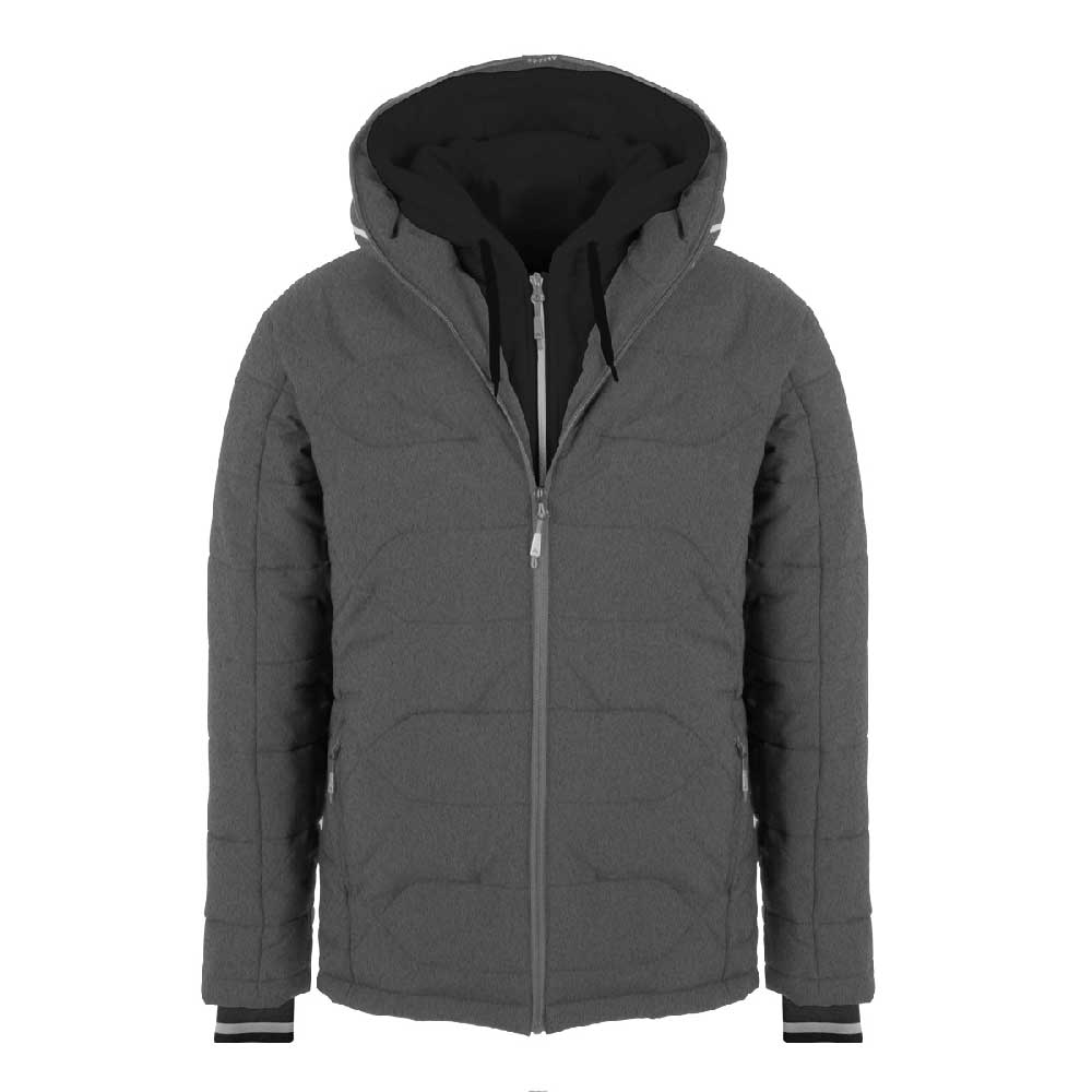 43711-Men's winter jacket NEIGHBORHOOD, charcoal-black, front