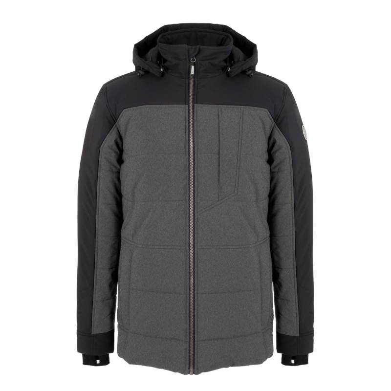 Men's winter jacket SUIT, grey-black, front