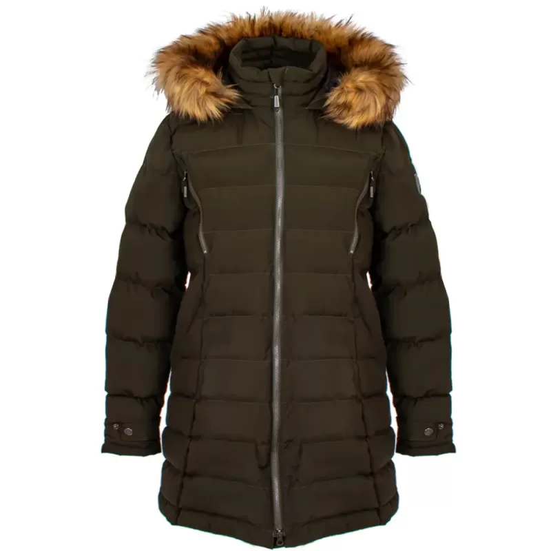 44758-ELEMENT women's winter jacket, front, algae color