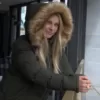 Our model wears the ELEMENT winter jacket, algae