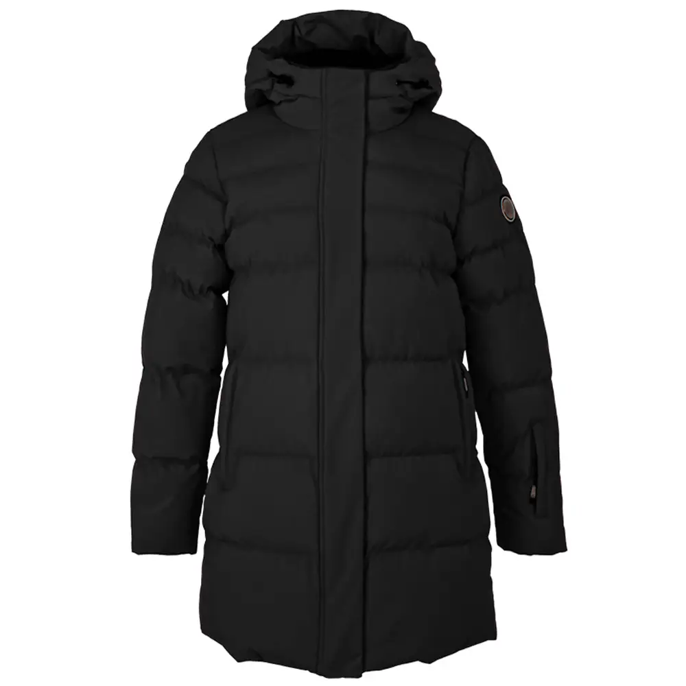 Women's winter jacket SLACK, black, front-44757