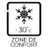 Zone de confort jusqu'à -30°C