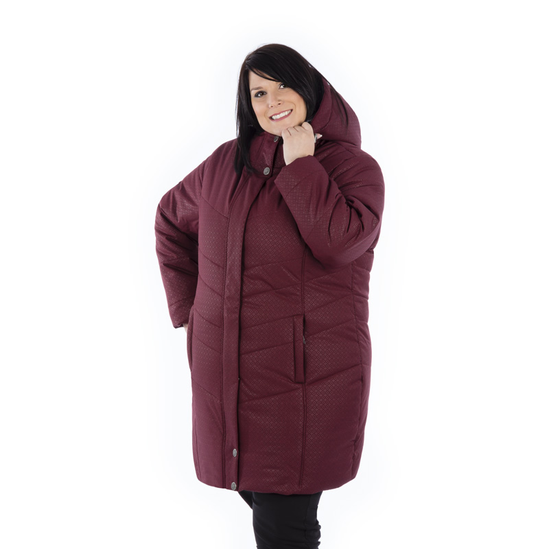 Vogue cabernet, plus size women's coat - 44652O
