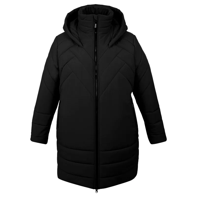44778 Women’s Plus Size Winter coat ROCKIES, black, Front