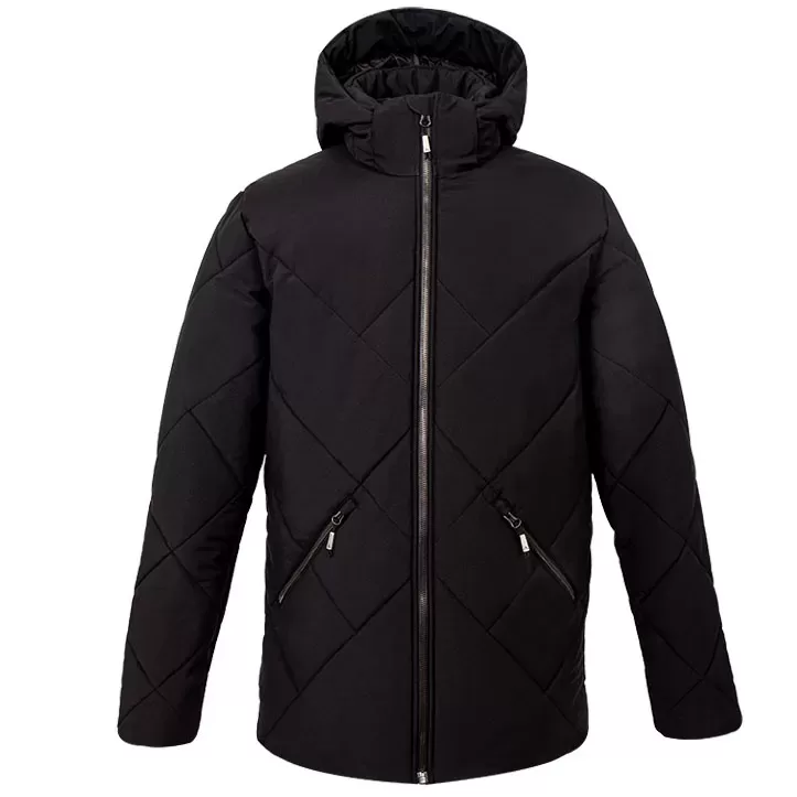 43739-MOGUL men's winter coat, black, front
