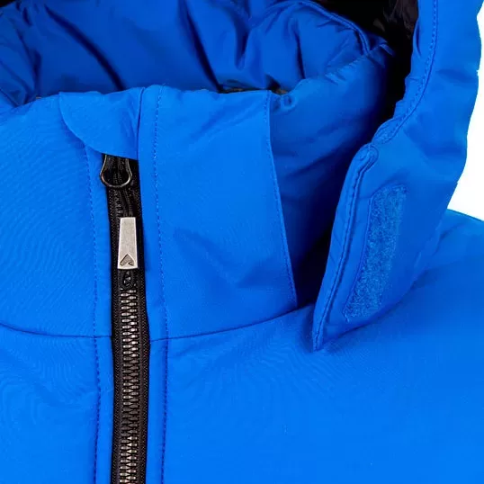 43739-MOGUL men's winter coat, royal blue, detail of the removable hood