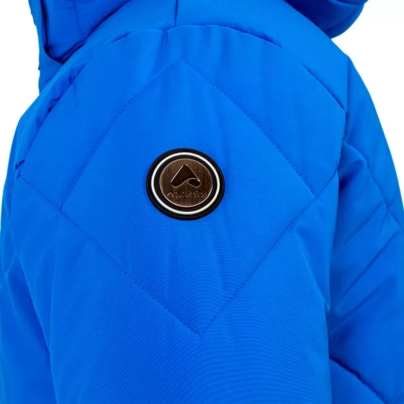 43739-MOGUL men's winter coat, royal blue, Alizée logo on the left sleeve