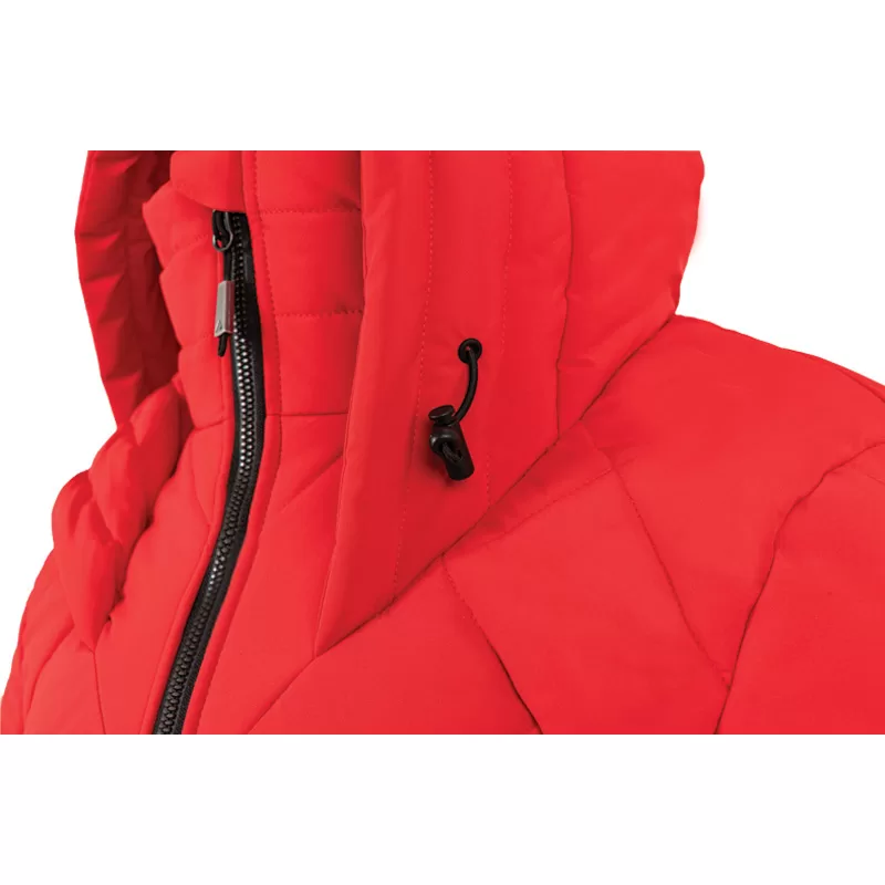 44778-Women's winter coat ROCKIES, Pekin, detail of the adjustable insulated hood and chin guard