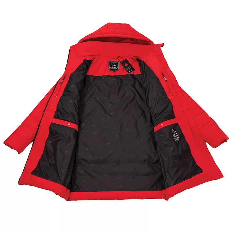 44778-Women's winter coat ROCKIES, Pekin, detail of the 4 inner pockets, 2 with zippers